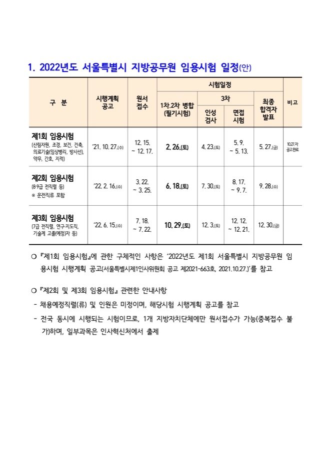 2022년도 서울특별시 지방공무원 임용시험 관련 사전안내  .jpg